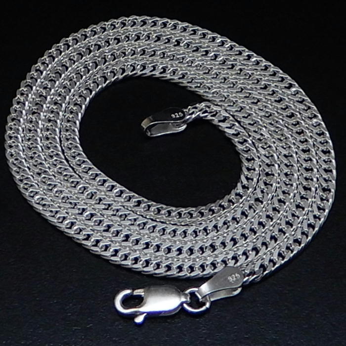 幅2.6mm ダブル喜平 太い チェーン ネックレス シルバー925 喜平ネックレス メンズネックレス シルバーネックレス シルバーチェーン ネックレス メンズ ダブル キヘイ きへい シンプル 喜平チェーン