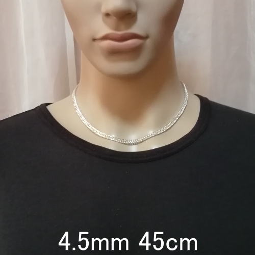 太い ダブル喜平 4.5mm ネックレス メンズ シルバー925 喜平ネックレス シルバーネックレス メンズ チェーン シンプル 太い ダブル 喜平 チェーン のみ だけ キヘイ きへい 男性
