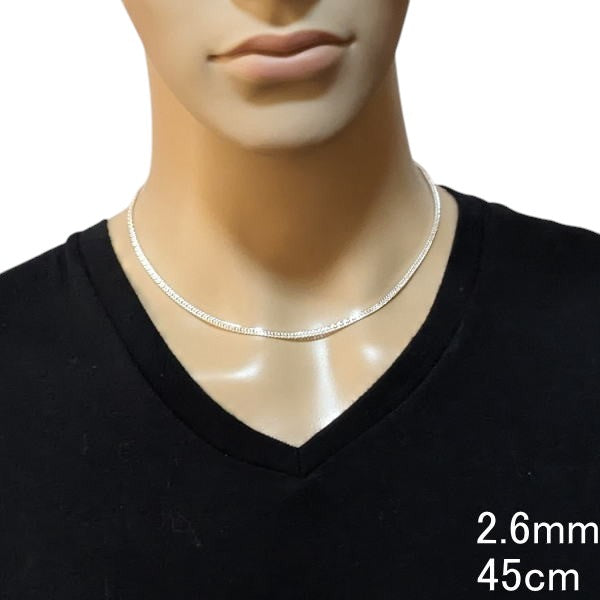 幅2.6mm ダブル喜平 太い チェーン ネックレス シルバー925 喜平ネックレス メンズネックレス シルバーネックレス シルバーチェーン ネックレス メンズ ダブル キヘイ きへい シンプル 喜平チェーン