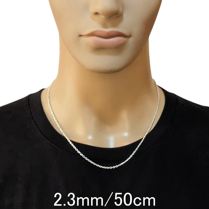 【幅2.3mm 長さ45cm/50cm/55cm/60cm】シルバー925 チェーン ネックレス メンズ シルバー ネックレス チェーンネックレス メンズ チェーン あずきチェーン シルバーネックレス メンズ 小豆チェーン アズキ チェーンのみ 銀 鎖