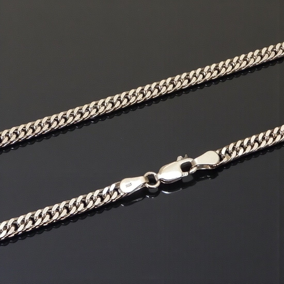 ロジウム加工 3.5mm ダブル喜平 太い チェーン ネックレス シルバー925 喜平ネックレス メンズネックレス シルバーネックレス シルバーチェーン ネックレス メンズ ダブル キヘイ きへい シンプル 喜平チェーン