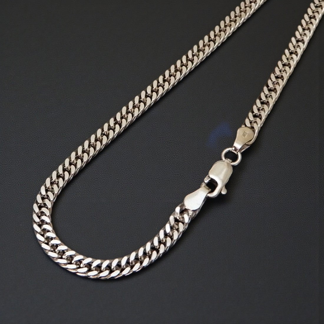 ロジウム加工 3.5mm ダブル喜平 太い チェーン ネックレス シルバー925 喜平ネックレス メンズネックレス シルバーネックレス シルバーチェーン ネックレス メンズ ダブル キヘイ きへい シンプル 喜平チェーン