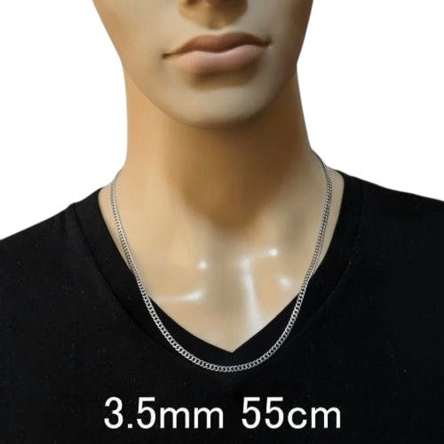 ロジウム加工 3.5mm ダブル喜平 太い チェーン ネックレス シルバー925 喜平ネックレス メンズネックレス シルバーネックレス シルバーチェーン ネックレス メンズ ダブル キヘイ きへい シンプル 喜平チェーン